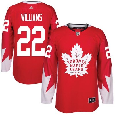 Adidas Toronto Maple Leafs #22 Tiger Williams Red Team Canada Authentic Stitched NHL Jersey